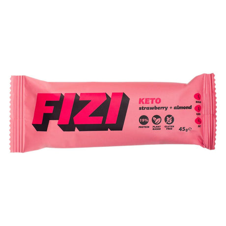 FIZI Baton proteinowy KETO Migdał i Truskawka 45 g - Baton KETO - FIZI - Sklep Fit-Land - Kup na www
