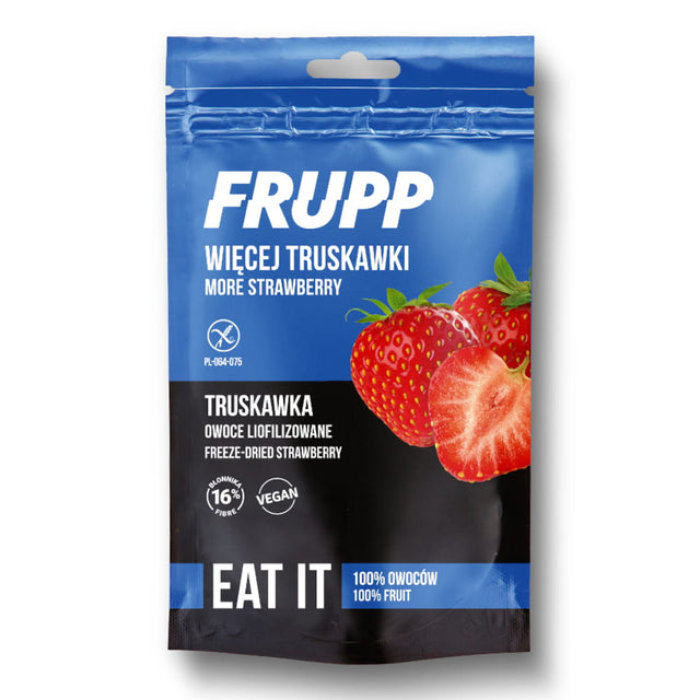 FRUPP Owoce liofilizowane Truskawka 13 g - Owoce liofilizowane - Celiko - Sklep Fit-Land - Kup na www.fit-land.eu