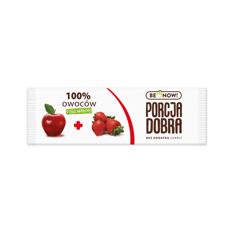 Porcja Dobra Przekąska owocowa 100% listek Jabłko Truskawka 16 g - - Sklep Fit-Land - Sklep Fit-Land - Kup na www
