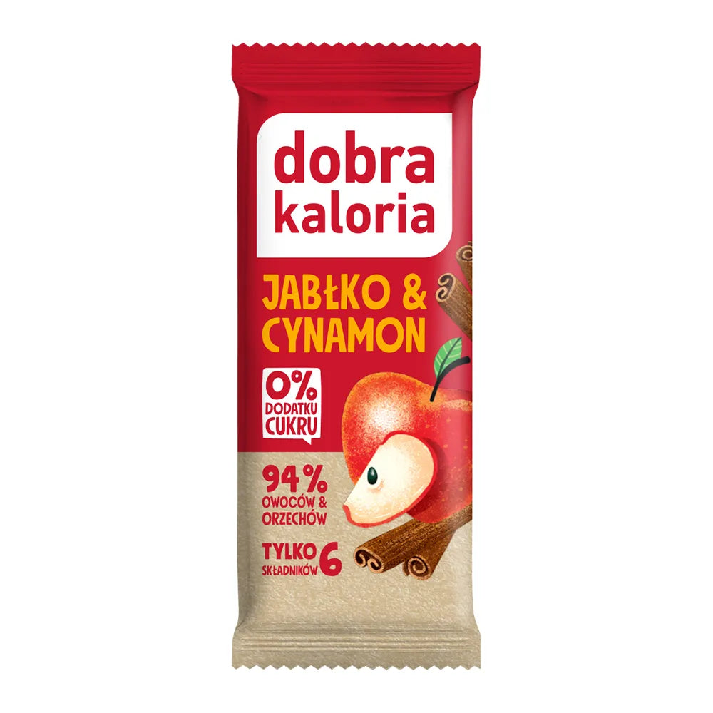 Dobra Kaloria Baton daktylowy Jabłko i Cynamon 35 g - Baton daktylowy - Dobra Kaloria - Sklep Fit-Land - Kup na www