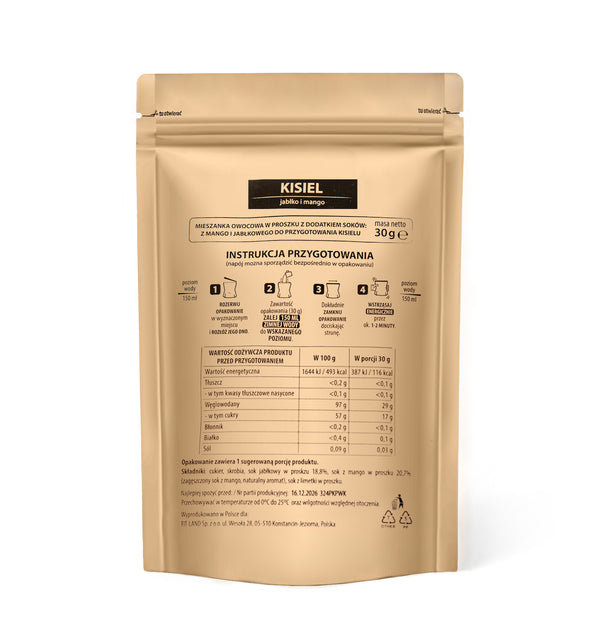 Kisiel jabłko i mango 30 g - Kisiele - Fit-Land - Sklep Fit-Land - Kup na www