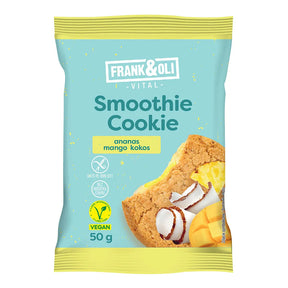 Frank&Oli Ciasteczko owocowe Smoothie Ananas, Mango i Kokos 50 g - Ciasteczka - Frank&Oli - Sklep Fit-Land - Kup na www