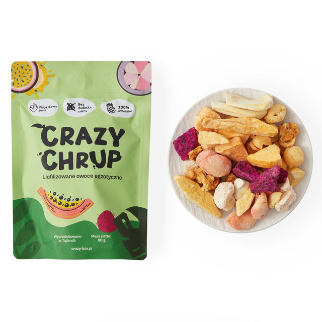CRAZY CHRUP liofilizowane owoce egzotyczne 60 g - Owoce liofilizowane - CrazyBox - Sklep Fit-Land - Kup na www.fit-land.eu