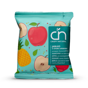 CRISPY NATURAL Jabłko o smaku ananasa - Suszone chipsy z jabłek - Chipsy owocowe - Crispy Natural - Sklep Fit-Land - Kup na www