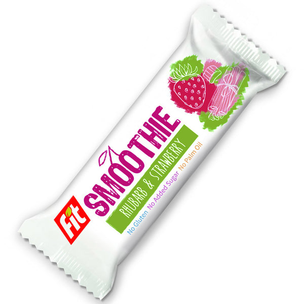 Fit SMOOTHIE Baton owocowo-warzywny z truskawką i rabarbarem 32 g - Batony owocowe - Fit - Sklep Fit-Land - Kup na www