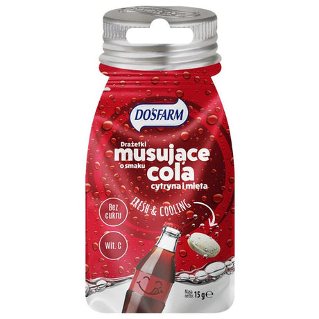 DOSFARM Drażetki musujące Cola, Cytryna i Mięta z witaminą C 15 g - Witaminy i minerały - Sklep Fit-Land - Sklep Fit-Land - Kup na www