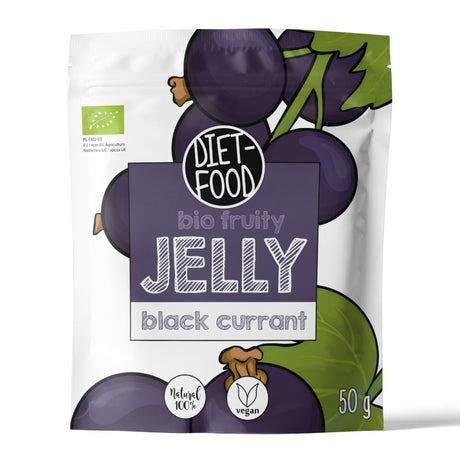 DIET FOOD Bio Żelki Owocowe Czarna Porzeczka 50 g - Żelki - PPHU MIPAMA E