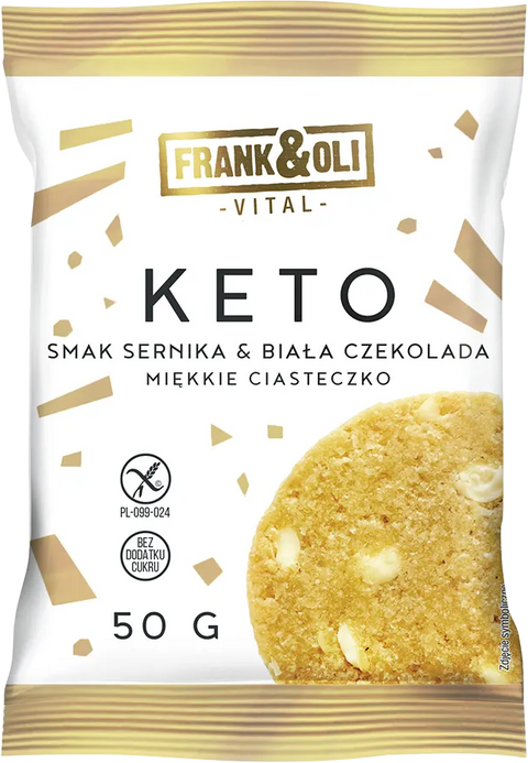 Frank&Oli Ciasteczko KETO o smaku Sernika z Białą Czekoladą 50 g