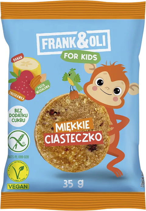 Frank&Oli Ciasteczko KIDS Banan i Truskawka 35 g