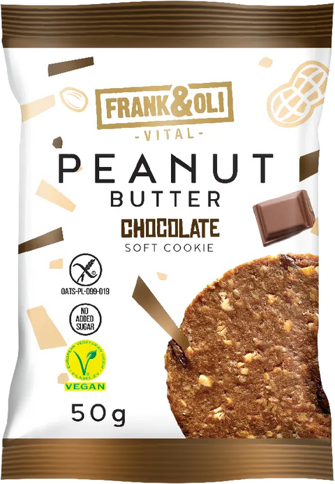 Frank&Oli Ciasteczko Peanut Butter i Czekolada 50 g