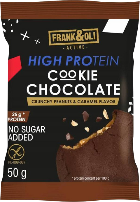 Frank&Oli Ciasteczko proteinowe Chrupiące Orzeszki i Karmel 50 g