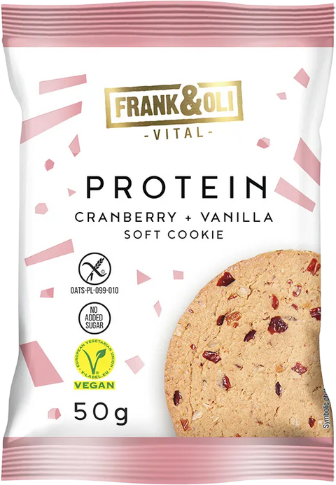 Frank&Oli Ciasteczko proteinowe Żurawina i Wanilia 50 g