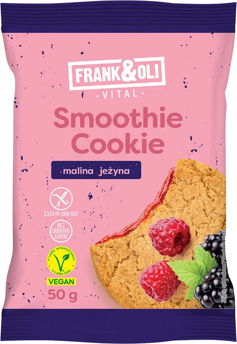 Frank&Oli Ciasteczko owocowe Smoothie Malina i Jeżyna 50 g