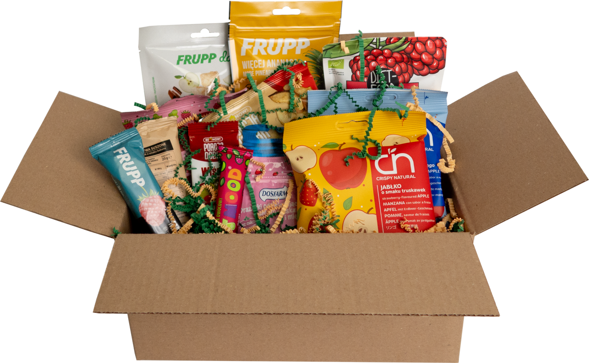 Diet BOX — zestaw przekąsek o niskiej kaloryczności na porcję