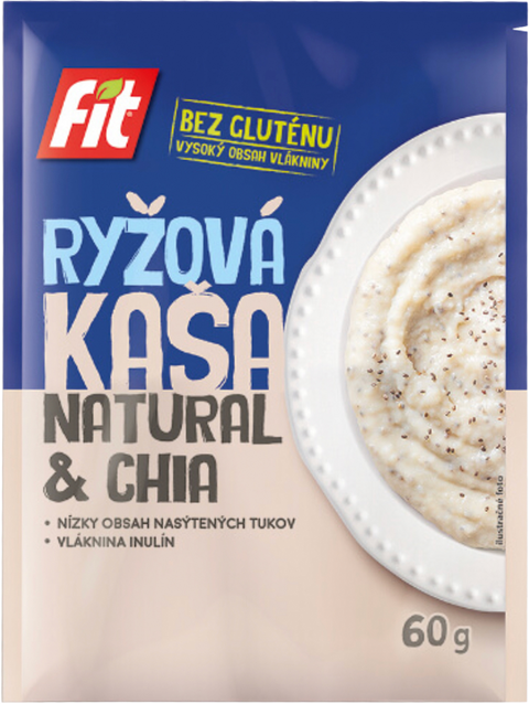 Fit Kaszka ryżowa naturalna z nasionami chia 60 g