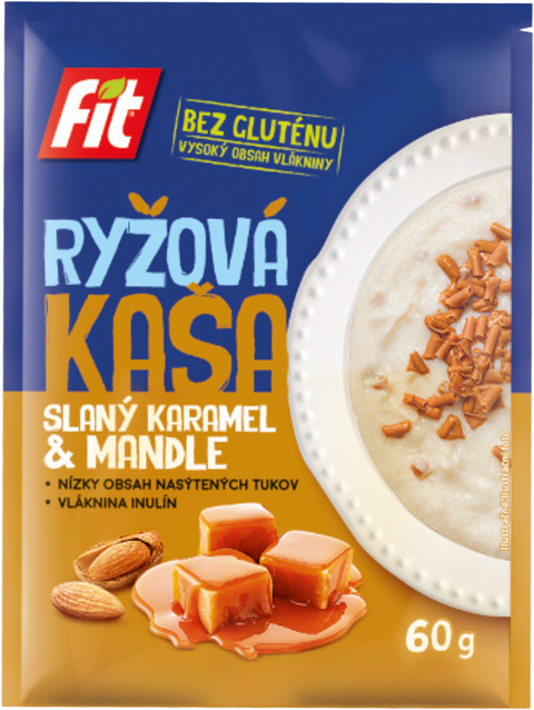 Fit Kaszka ryżowa słony karmel i migdał 60 g