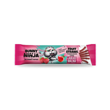 BUNNY NINJA Przekąska owocowa FRUIT STRAWS o smaku Jabłko Malina 16 g - - Sklep Fit-Land - Sklep Fit-Land - Kup na www