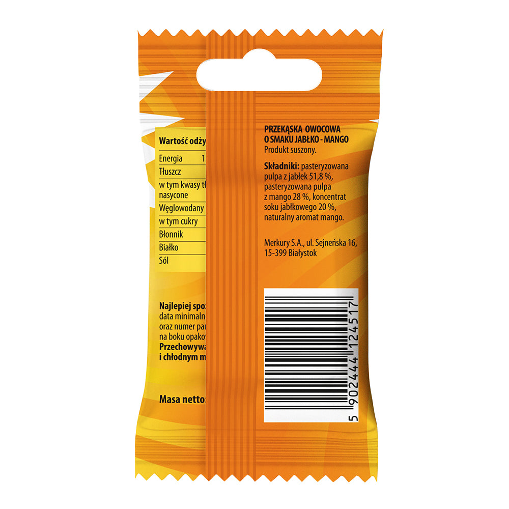 BUNNY NINJA Przekąska owocowa FRUIT ROLLS o smaku Jabłko Mango 15 g - Słodycze - Sklep Fit-Land - Sklep Fit-Land - Kup na www