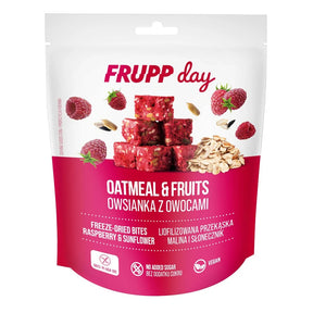 FRUPP Day kostki owsiane - Malina i słonecznik 25 g - Przekąski liofilizowane - FRUPP - Sklep Fit-Land - Kup na www