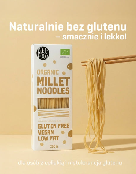DIET FOOD Bio Makaron Jaglany Millet 250 g - Makarony - PPHU MIPAMA E