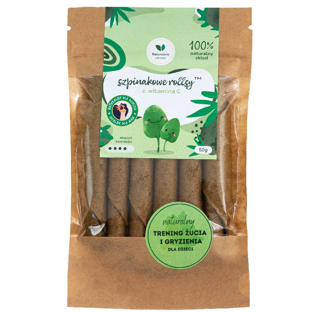 Naturalnie Zdrowi Rollsy Szpinakowe z Witaminą C 50 g - - Naturalnie Zdrowi - Sklep Fit-Land - Kup na www.fit-land.eu