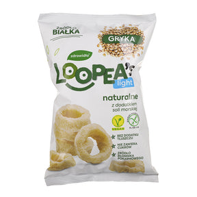 Loopea's Light Chrupki z gryki Naturalne z dodatkiem Soli Morskiej 42 g - Chrupki - Loopea's - Sklep Fit-Land - Kup na www