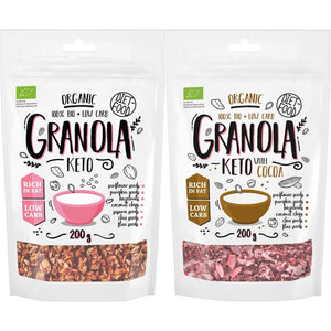 Zestaw DIET FOOD 100% BIO Granola KETO MIX smaków 2 szt.