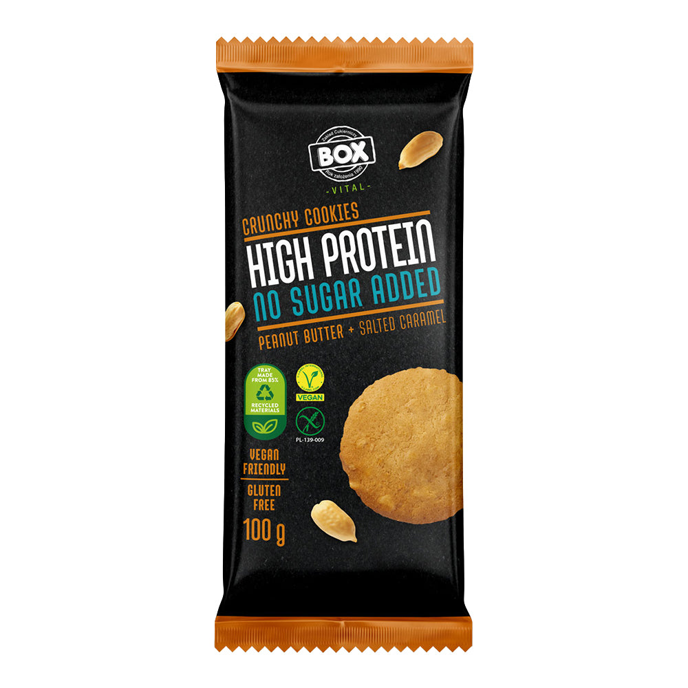 ZPC BOX Ciasteczka proteinowe Peanut Butter i Salted Caramel 100 g - Ciasteczka proteinowe - ZPC BOX - Sklep Fit-Land - Kup na www