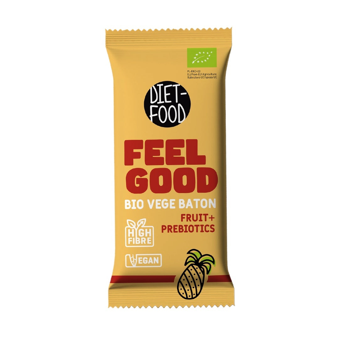 DIET FOOD Bio Wegański Batonik FEEL GOOD Owocowy z Prebiotykami 35 g - Batony owocowe - PPHU MIPAMA E
