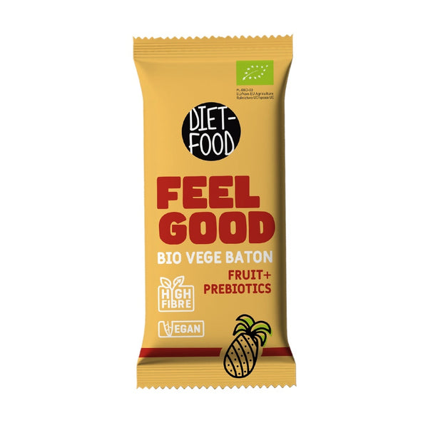 DIET FOOD Bio Wegański Batonik FEEL GOOD Owocowy z Prebiotykami 35 g - Batony owocowe - PPHU MIPAMA E