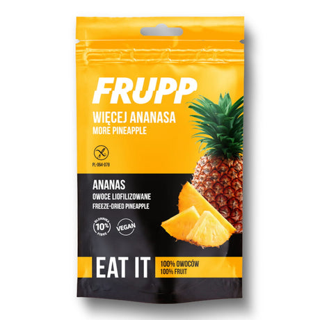 FRUPP Owoce liofilizowane Ananas 15 g - Owoce liofilizowane - Celiko - Sklep Fit-Land - Kup na www