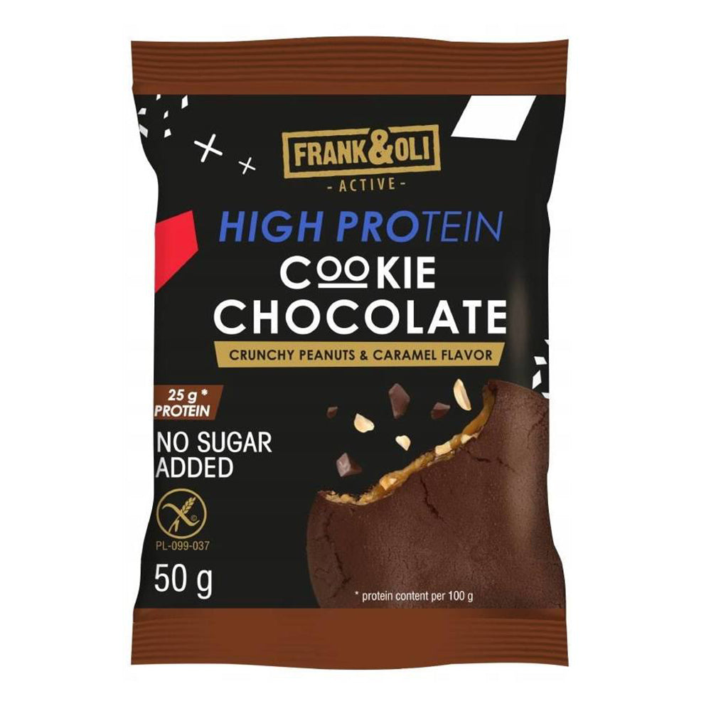 Frank&Oli Ciasteczko proteinowe Chrupiące Orzeszki i Karmel 50 g - Ciasteczko - Frank&Oli - Sklep Fit-Land - Kup na www