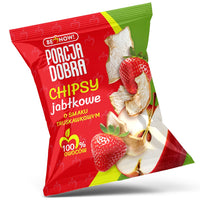 Porcja Dobra Chipsy jabłkowe o smaku truskawkowym 18 g - Chipsy owocowe - Porcja Dobra - Sklep Fit-Land - Kup na www