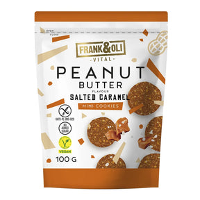 Frank&Oli Mini ciasteczka Peanut Butter i Słony Karmel 100 g - Mini ciasteczka - Frank&Oli - Sklep Fit-Land - Kup na www