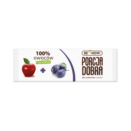 Porcja Dobra Przekąska owocowa 100% listek Jabłko Śliwka 16 g - - Sklep Fit-Land - Sklep Fit-Land - Kup na www