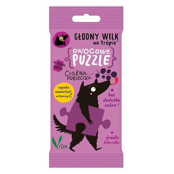 Głodny Wilk owocowe puzzle żelki Czarna Porzeczka z witaminą C 20 g - Żelki - Głodny Wilk - Sklep Fit-Land - Kup na www