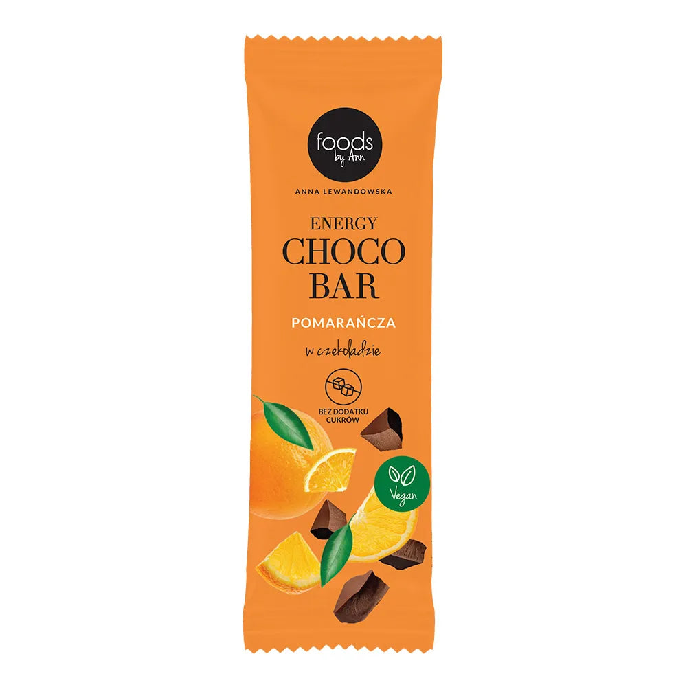 Foods by Ann Baton Energy Choco Bar Pomarańcza w Czekoladzie 35 g - Baton daktylowy - Foods by Ann - Sklep Fit-Land - Kup na www