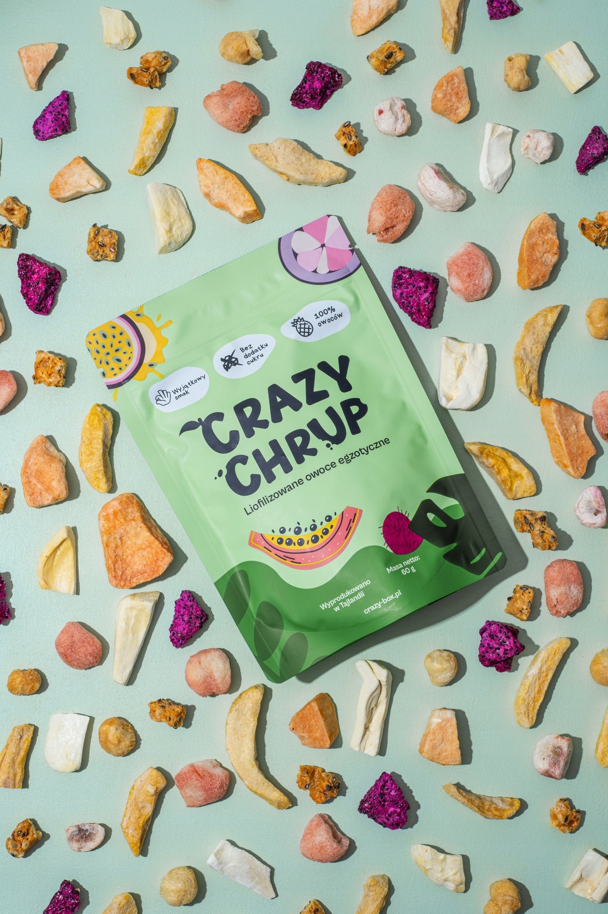 CRAZY CHRUP liofilizowane owoce egzotyczne 60 g