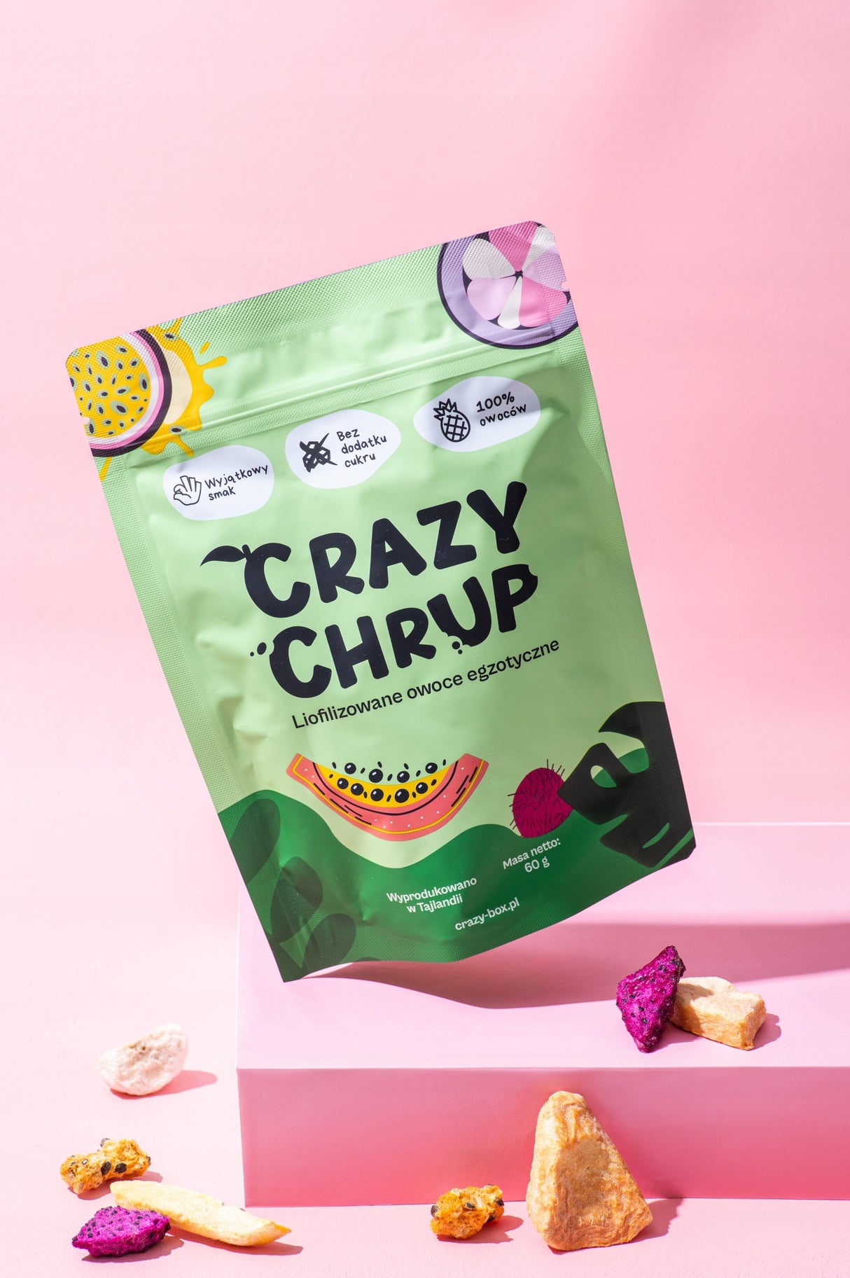 CRAZY CHRUP liofilizowane owoce egzotyczne 60 g