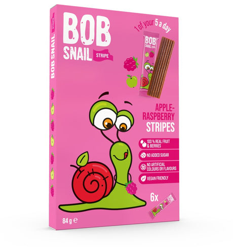BOB SNAIL Paski owocowe Jabłko Malina 84 g - - Bob Snail - Sklep Fit-Land - Kup na www