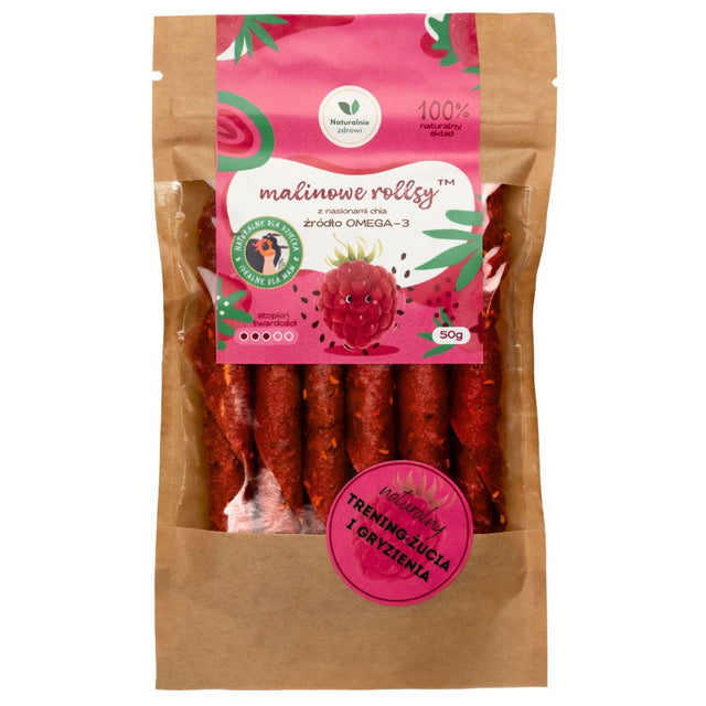 Naturalnie Zdrowi Rollsy Malinowe z nasionami Chia 50 g - - Naturalnie Zdrowi - Sklep Fit-Land - Kup na www.fit-land.eu