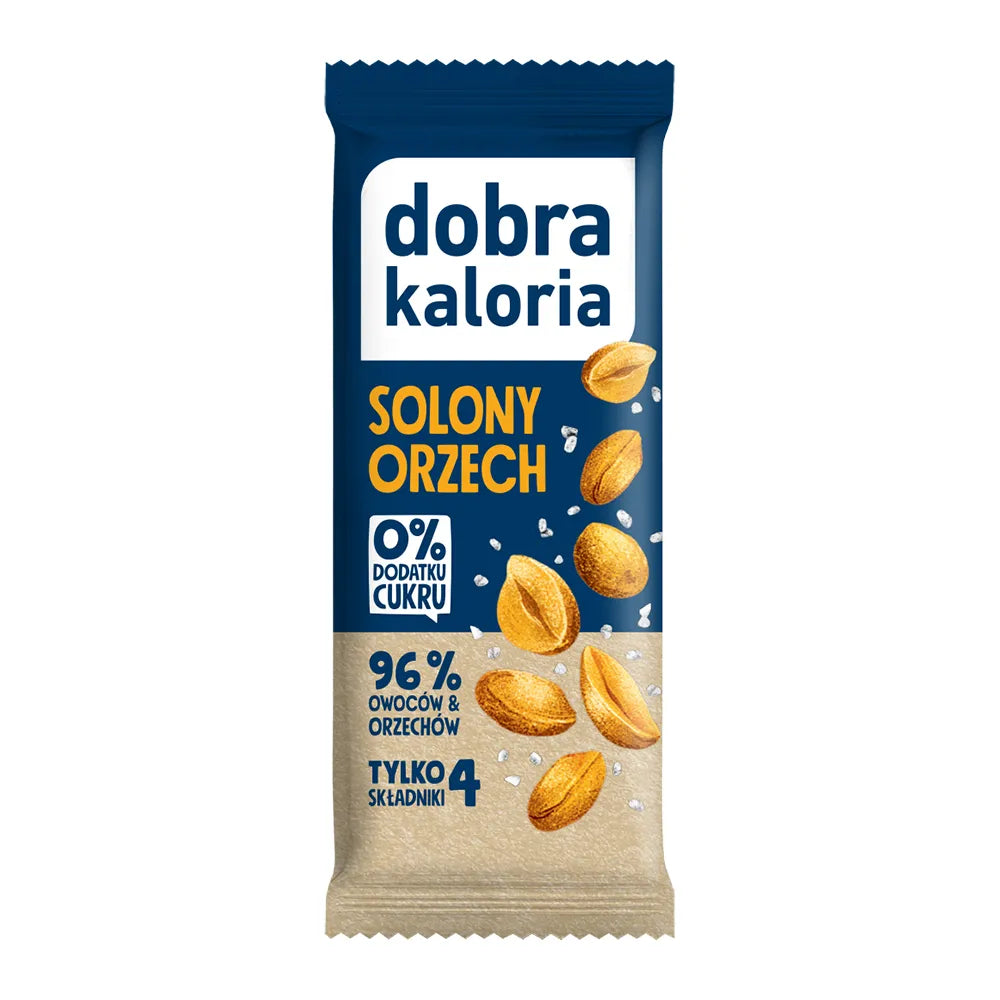 Dobra Kaloria Baton daktylowy Solony Orzech 35 g - Batony owocowe - Kubara Sp
