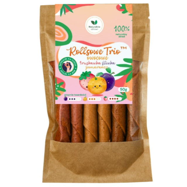 Naturalnie Zdrowi Rollsy Trio owocowe 50 g - - Naturalnie Zdrowi - Sklep Fit-Land - Kup na www.fit-land.eu