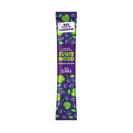 FRUIT MOOD Batonik owocowy Śliwka bez dodatku cukru 10 g - Batony owocowe - Sergio LLC - Sklep Fit-Land - Kup na www