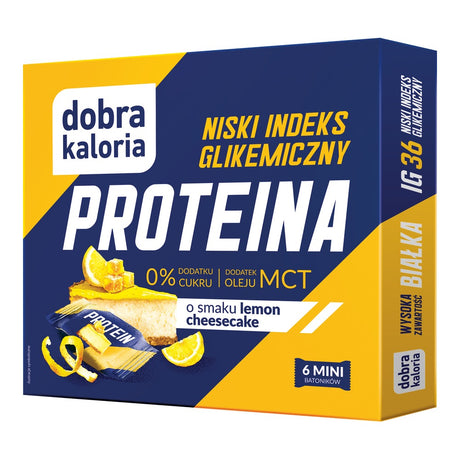 Dobra Kaloria Mini Batoniki proteinowe Lemon Cheesecake 102 g Niski IG, MCT - - Dobra Kaloria - Sklep Fit-Land - Kup na www