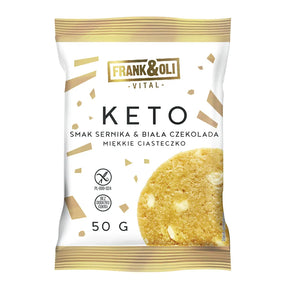 Frank&Oli Ciasteczko KETO o smaku Sernika z Białą Czekoladą 50 g - Ciasteczka keto - Frank&Oli - Sklep Fit-Land - Kup na www