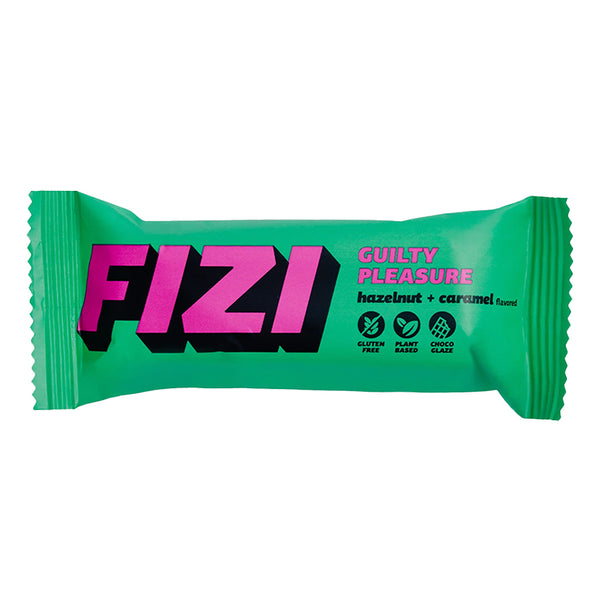 FIZI Hazelnut Caramel Baton bezglutenowy Orzech Laskowy i Karmel w polewie czekoladowej 45 g - Batony orzechowe - FIZI - Sklep Fit-Land - Kup na www