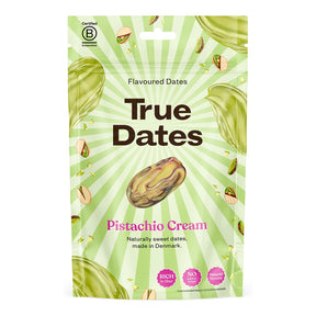 True Dates daktyle o smaku Kremu Pistacjowego PISTACHIO CREAM 100 g - Daktyle smakowe - True Dates - Sklep Fit-Land - Kup na www