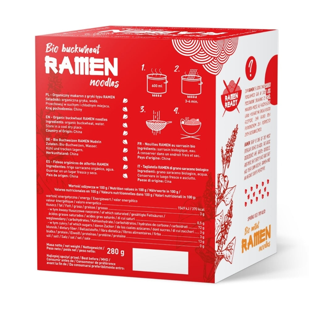 DIET FOOD Bio Ramen Makaron Gryczany 280 g - Makarony - PPHU MIPAMA E