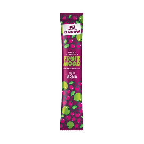 FRUIT MOOD Batonik owocowy Wiśnia bez dodatku cukru 10 g - Batony owocowe - Sergio LLC - Sklep Fit-Land - Kup na www